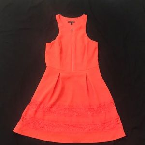 Pink coral express zipper tank lace dress skater 6